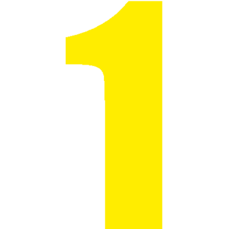 Цифра 1 желтая