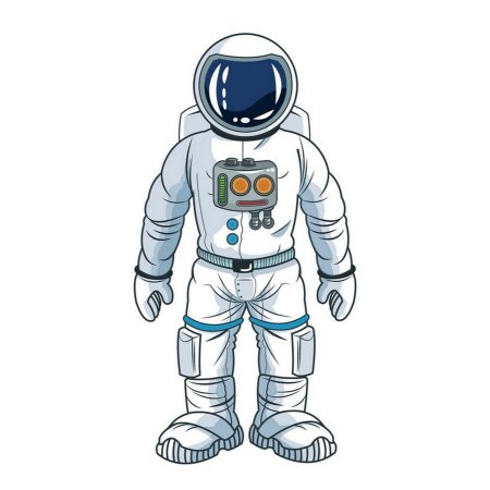 Космонавт на белом фоне для детей