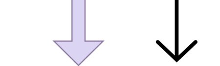 Стрелочка вниз тонкая