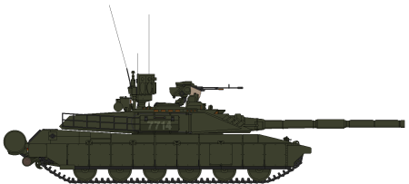 Танк т-90 вид сбоку