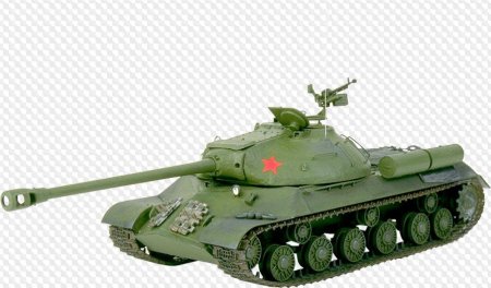 Военный танк на прозрачном фоне