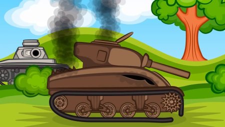 Танк из мультфильма