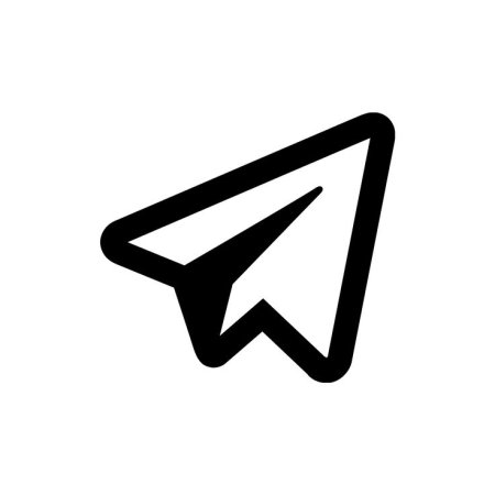 Значок телеграм белый без фона