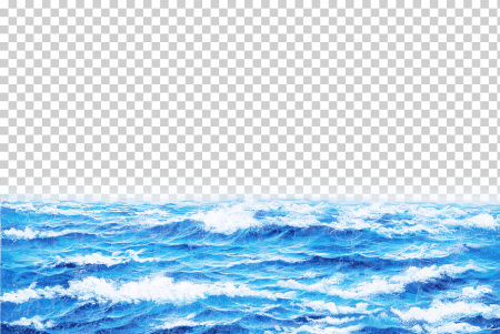 Море на прозрачном фоне