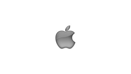Яблоко Apple на белом фоне