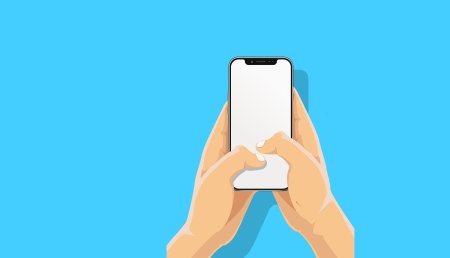 Смартфон в руке вектор