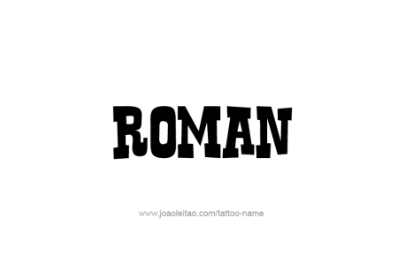 Roman надпись