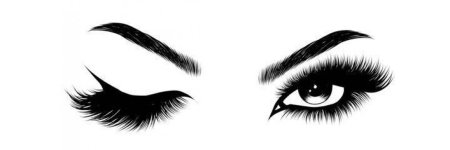 Ресницы черно белые