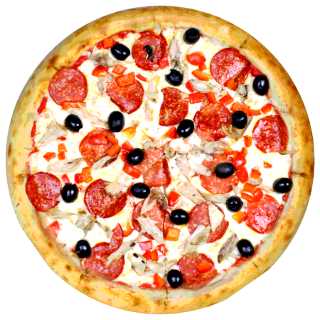 Пицца на белом фоне