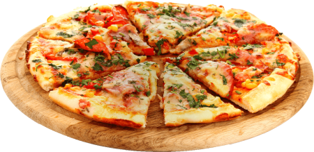 Вкусная сочная пицца с сыром на белом фоне
