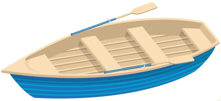 Лодка сбоку вектор