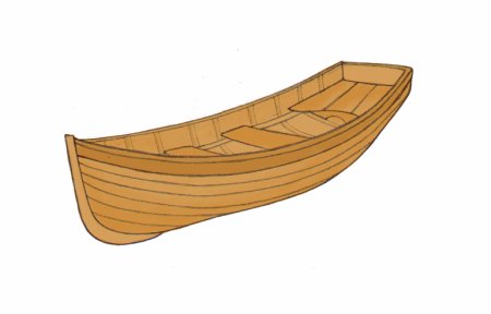 Лодка деревянная