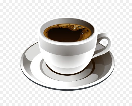 Чашка кофе на прозрачном фоне