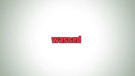Надпись wasted