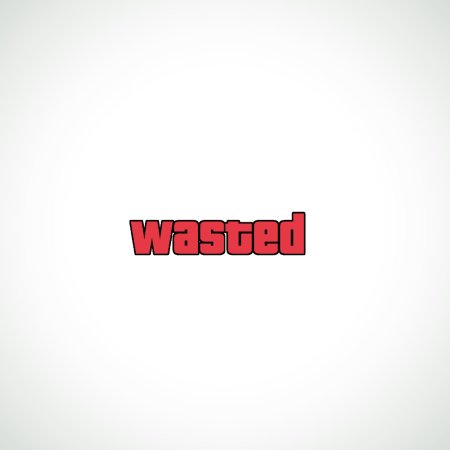 Надпись wasted