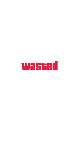 Надпись wasted