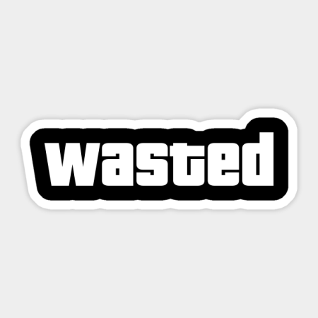 Наклейка wasted