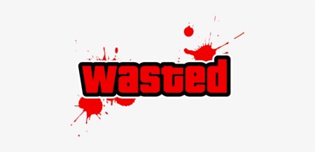 Надпись wasted для фотошопа