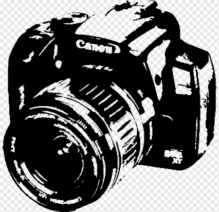Фотоаппарат Canon вектор вид сбоку