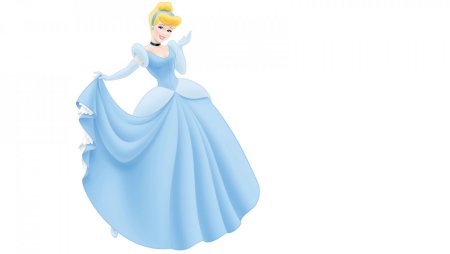 Платье Золушки на белом фоне