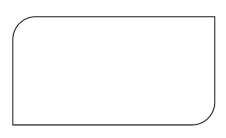 Белый прямоугольник с закругленными краями