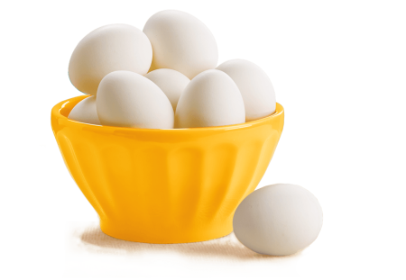 Яйцо куриное на белом фоне