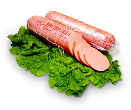 Колбаса на прозрачном фоне