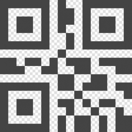 QR код белый на прозрачном фоне