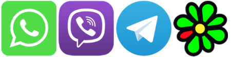 Иконки WHATSAPP Viber Telegram