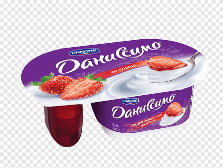 Йогурт на прозрачном фоне