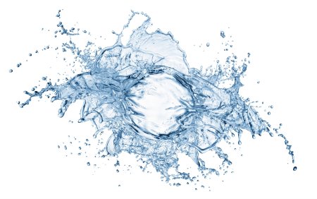 Вода на белом фоне