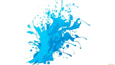 Брызги краски на прозрачном фоне