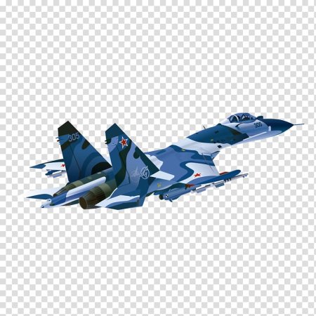 Истребитель на прозрачном фоне