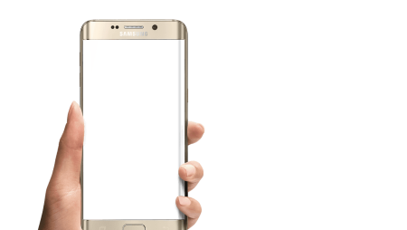 Смартфон на прозрачном фоне