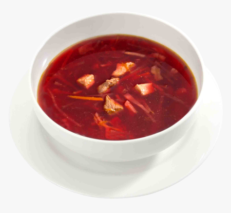Борщ на белом фоне