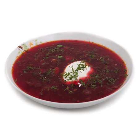 Борщ на белом фоне
