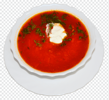 Первые блюда на прозрачном фоне