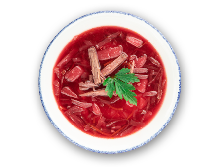 Борщ на белом фоне