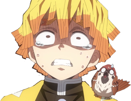 Demon Slayer Zenitsu crying