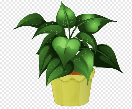 Цветок в горшке для детей