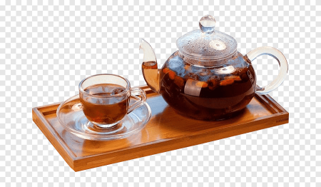 Прозрачный чайник с чаем