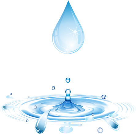 Капля воды на прозрачном фоне