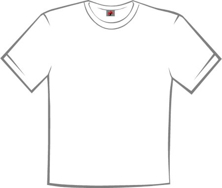 Белая футболка силуэт