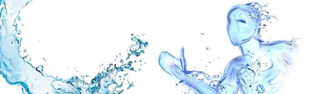 Разлитая вода на белом фоне