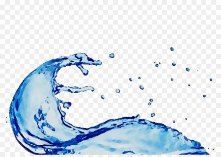 Волна воды без фона