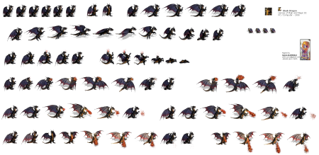 Sprite Sheet дракон