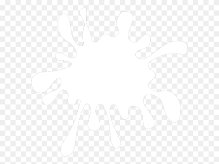 Белая Клякса на прозрачном фоне