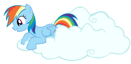 My little Pony Радуга Дэш на облаке