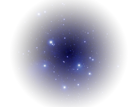 Космические звезды на прозрачном фоне