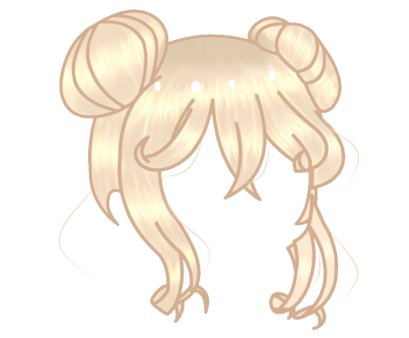 Гача волосы для девочек без фона